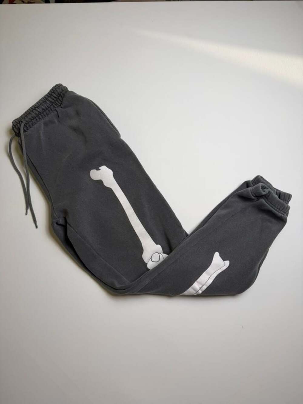 Women’s Gray Skeleton Graphic Comfy Joggers Halloween Sweatpants Size Small